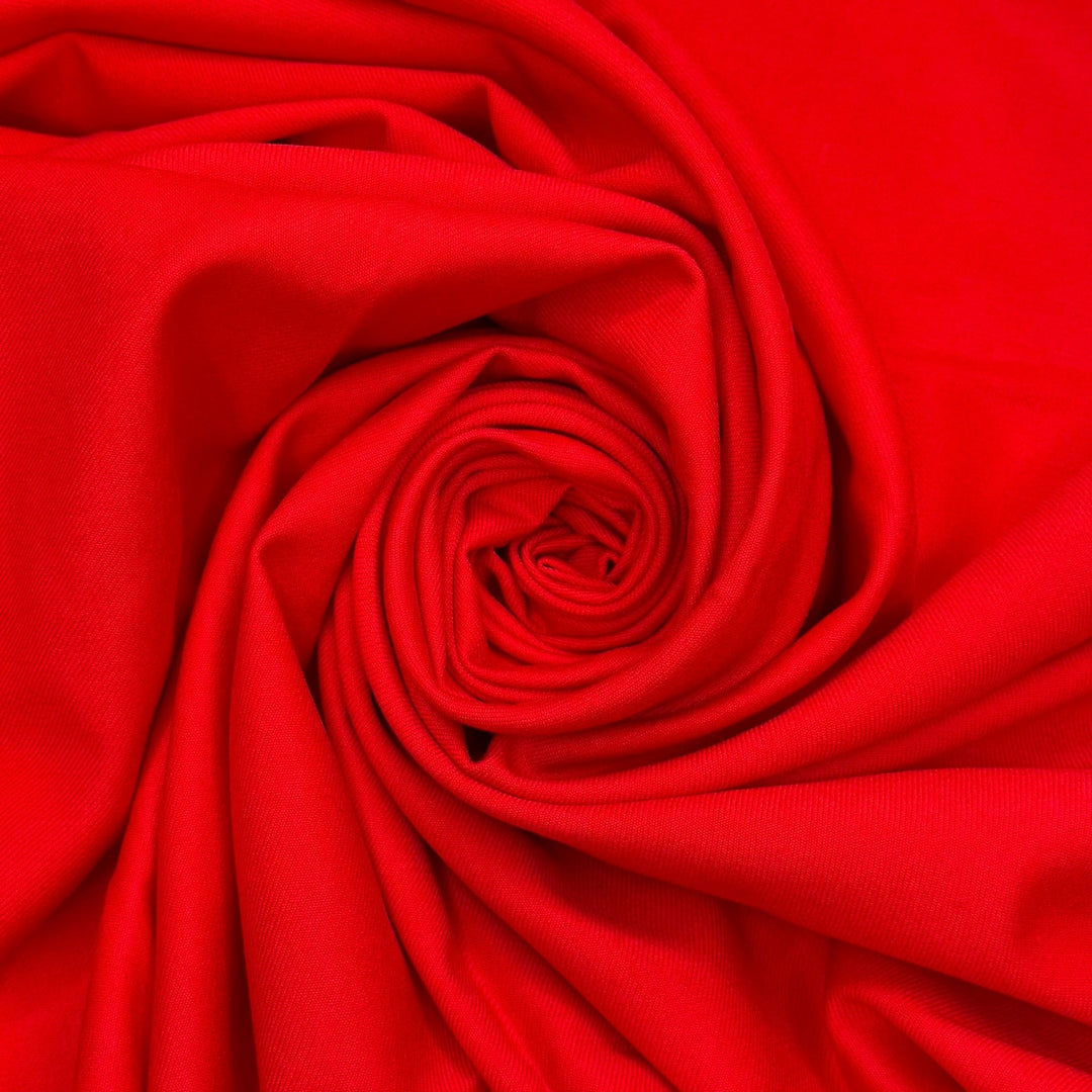 Boat For Sail - Twill Weave Wool Woven - Red - 3.15M Bundle - True Deadstock fabric Fabric by private - Sustainable Textile | FABCYCLE