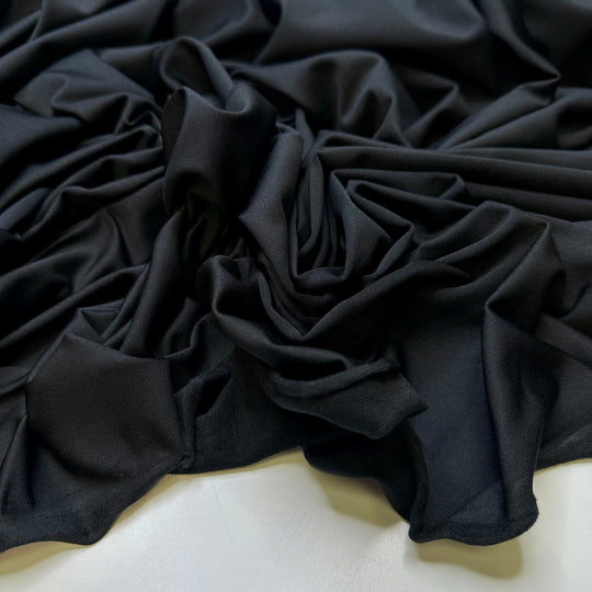 Body Double Workout - Jersey Fleece Poly/Spandex Knit - Black - Bundles - True Deadstock fabric Fabric by private - Sustainable Textile | FABCYCLE