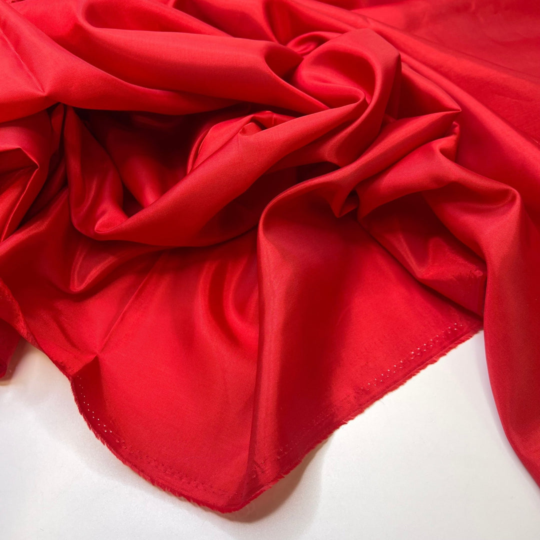 Bold Colours - Polyester Blend Woven - Red - 2M Bundle - True Deadstock fabric Fabric by private - Sustainable Textile | FABCYCLE