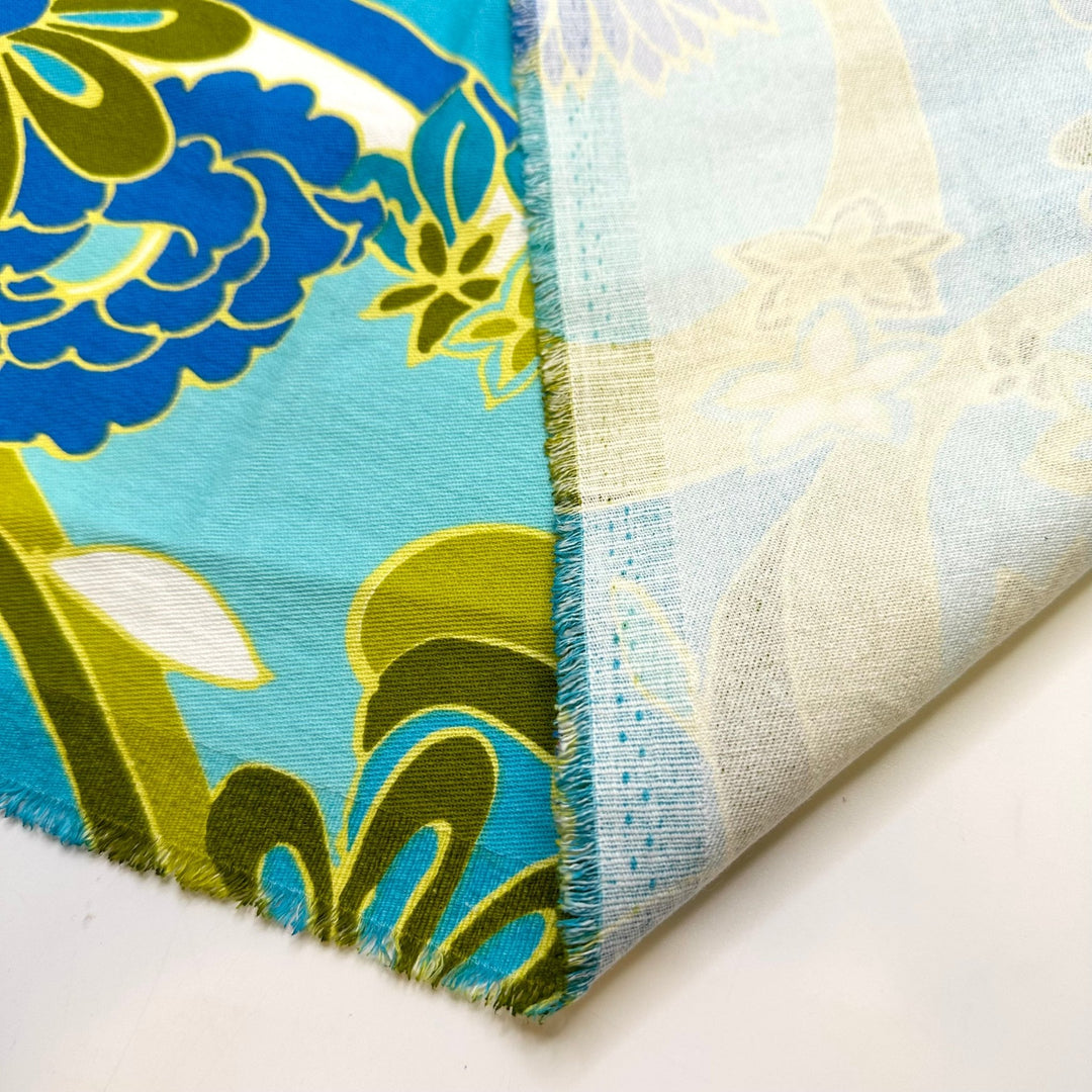 Bold Designers - Cotton/Spandex Woven - Blue Multi Floral - 1.75M Bundle - True Deadstock fabric Fabric by private - Sustainable Textile | FABCYCLE