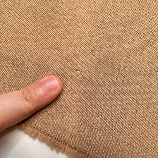 Booking Time Off Work - Twill Weave Wool Woven - Light Beige - 2.9M Bundle - True Deadstock fabric Fabric by private - Sustainable Textile | FABCYCLE
