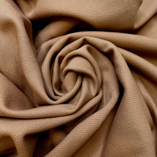 Booking Time Off Work - Twill Weave Wool Woven - Light Beige - 2.9M Bundle - True Deadstock fabric Fabric by private - Sustainable Textile | FABCYCLE