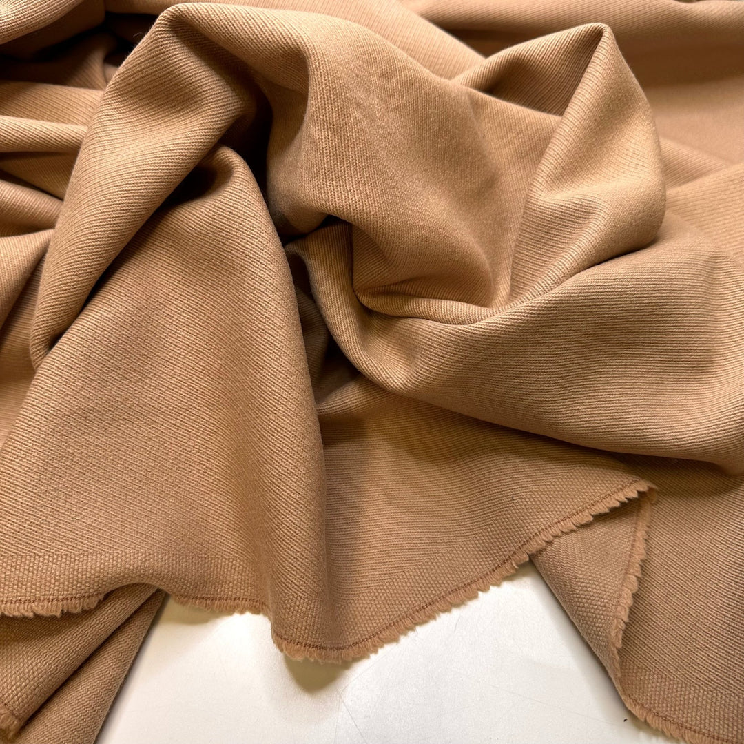 Booking Time Off Work - Twill Weave Wool Woven - Light Beige - 2.9M Bundle - True Deadstock fabric Fabric by private - Sustainable Textile | FABCYCLE