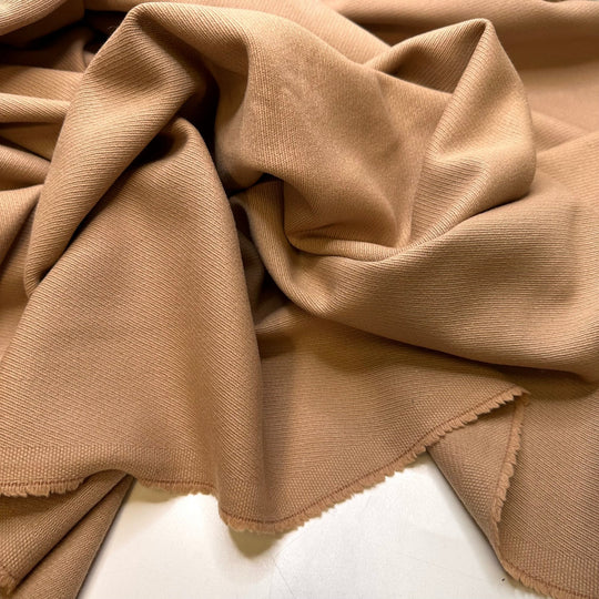 Booking Time Off Work - Twill Weave Wool Woven - Light Beige - 2.9M Bundle - True Deadstock fabric Fabric by private - Sustainable Textile | FABCYCLE