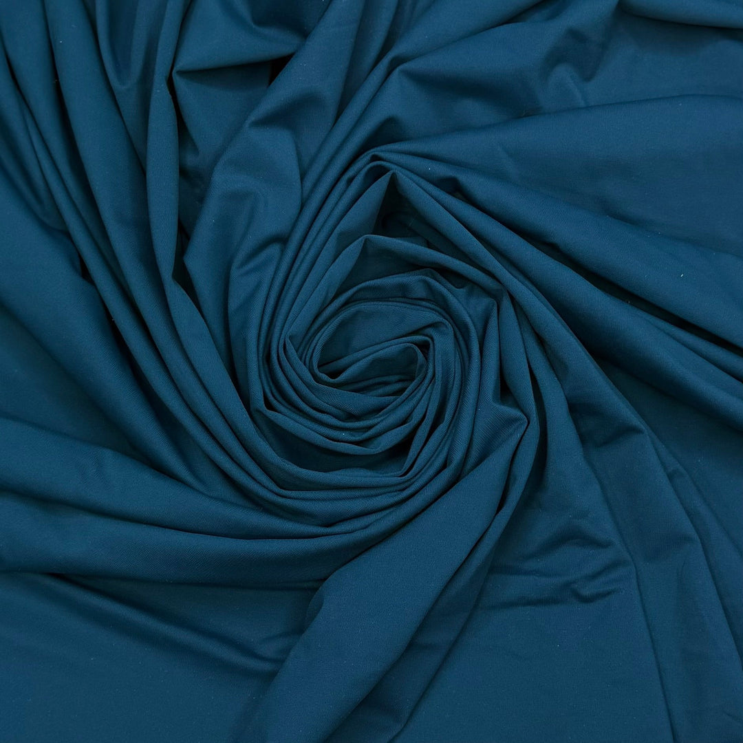 Bottom Of The Ocean - Jersey Poly/Spandex Knit - Dark Teal - 1M Bundle - True Deadstock fabric Fabric by private - Sustainable Textile | FABCYCLE