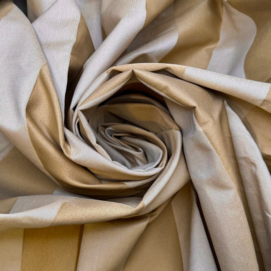 Bougie Beige - Jacquard Cotton Blend Woven - Beige Stripes - 4M Bundle - True Deadstock fabric Fabric by private - Sustainable Textile | FABCYCLE
