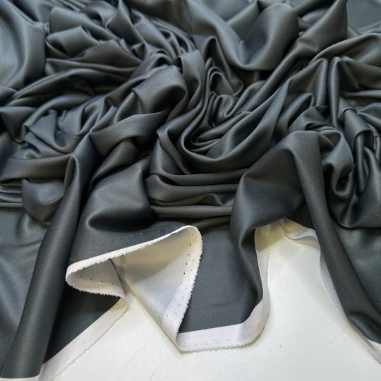 Bouldering - Chitosante Poly Knit - Dark Grey/Green - Bundles - True Deadstock fabric Fabric by private - Sustainable Textile | FABCYCLE