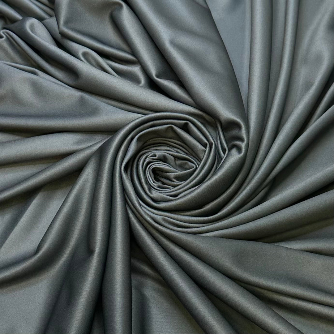 Bouldering - Chitosante Poly Knit - Dark Grey/Green - Bundles - True Deadstock fabric Fabric by private - Sustainable Textile | FABCYCLE