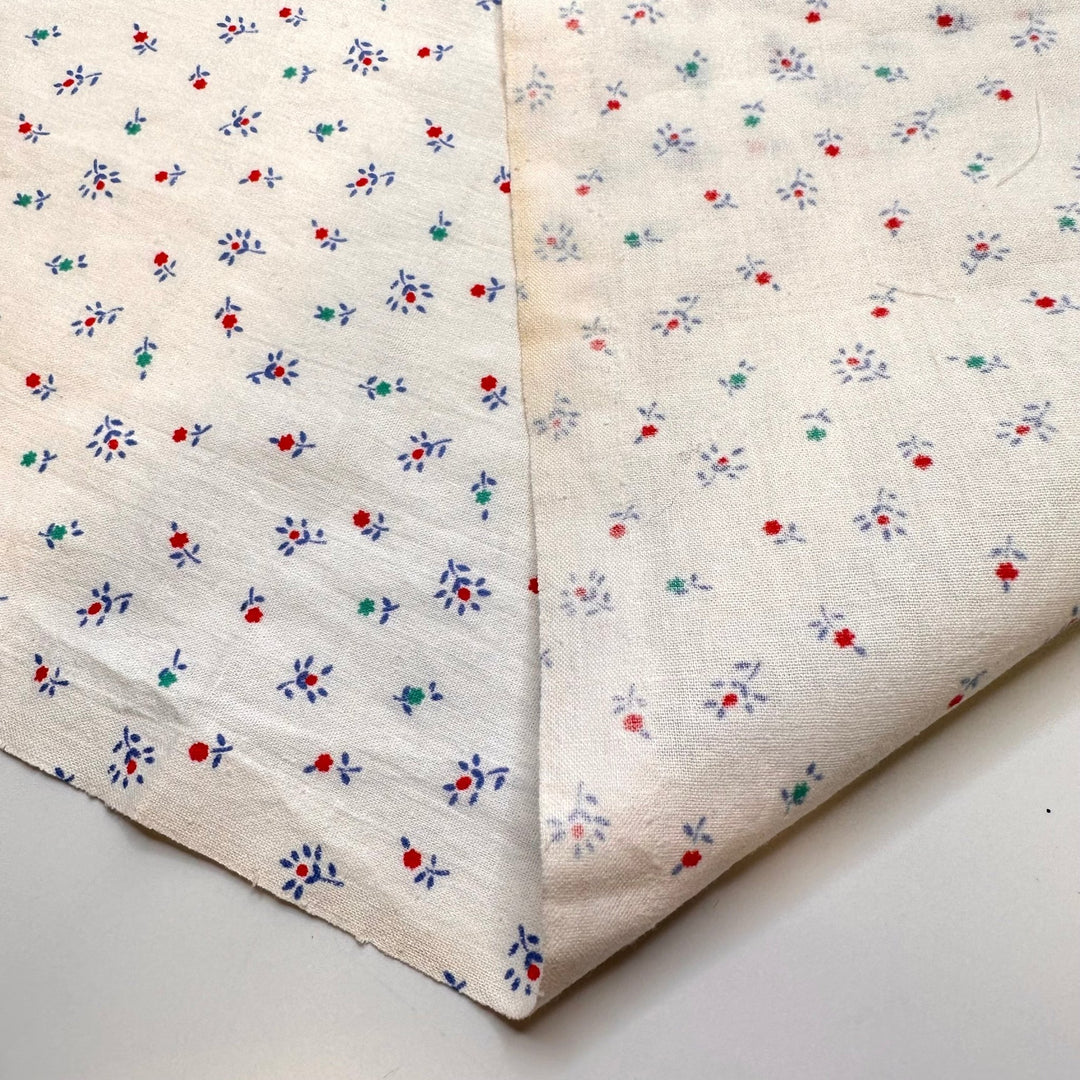 Bouquet Bokeh - Cotton Woven - White Multi Floral - 1.7M Bundle - True Deadstock fabric Fabric by private - Sustainable Textile | FABCYCLE