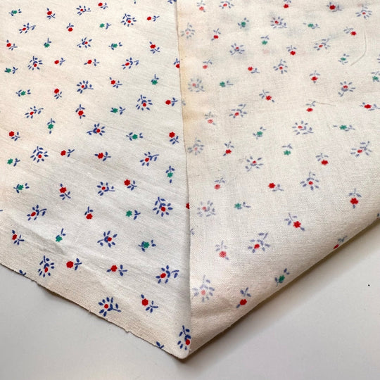 Bouquet Bokeh - Cotton Woven - White Multi Floral - 1.7M Bundle - True Deadstock fabric Fabric by private - Sustainable Textile | FABCYCLE