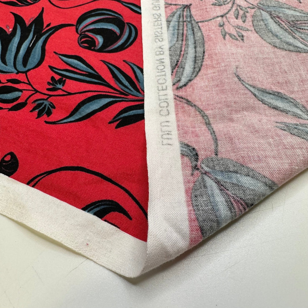 Bouquet Toss - Cotton Woven - Red Multi Floral - 0.9M Bundle - True Deadstock fabric Fabric by private - Sustainable Textile | FABCYCLE