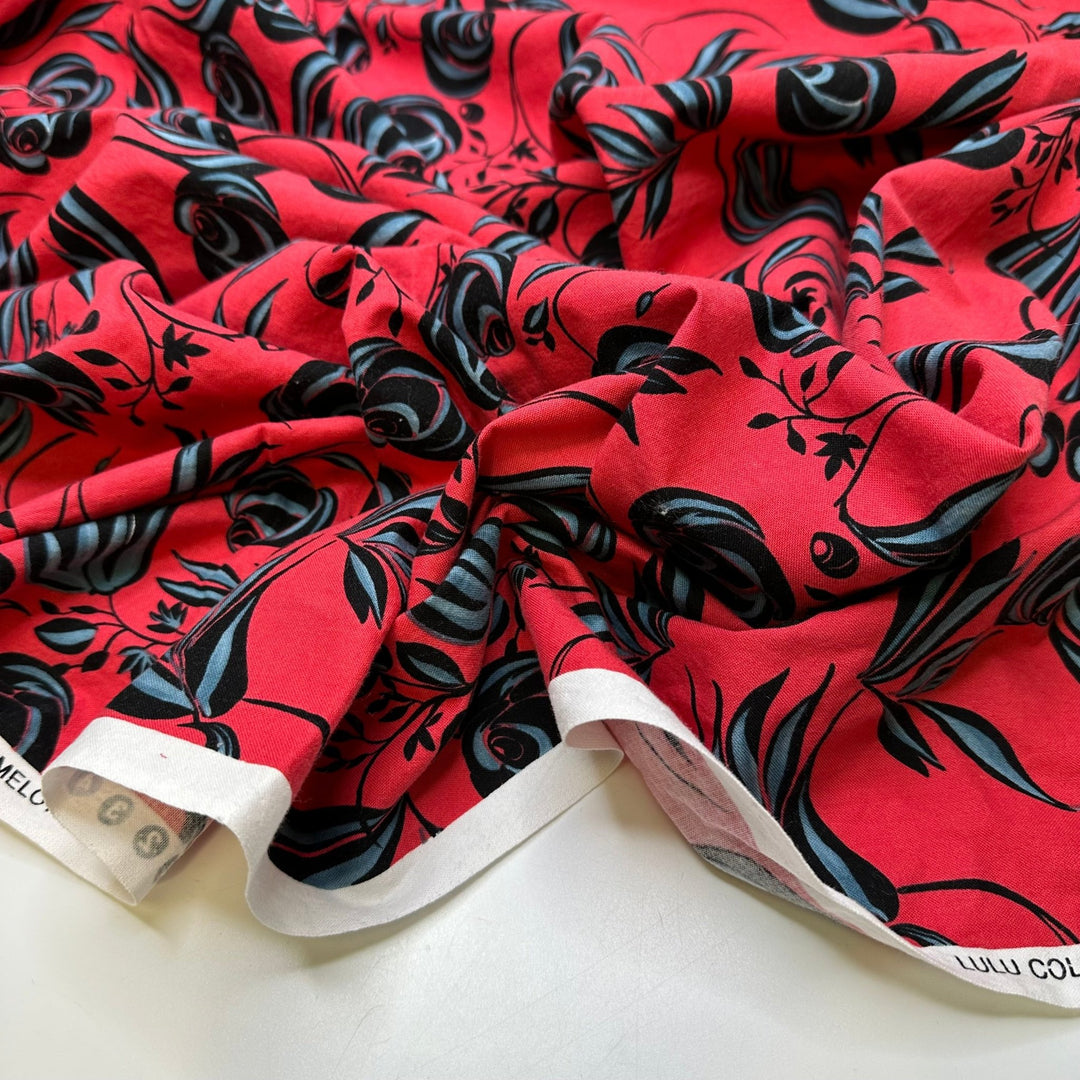Bouquet Toss - Cotton Woven - Red Multi Floral - 0.9M Bundle - True Deadstock fabric Fabric by private - Sustainable Textile | FABCYCLE