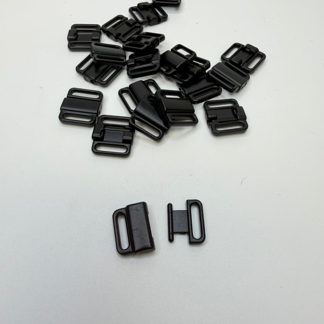 Bra Clasp - 10MM Metal - Black - 20 Pack - True Deadstock supplies Fabric by private - Sustainable Textile | FABCYCLE