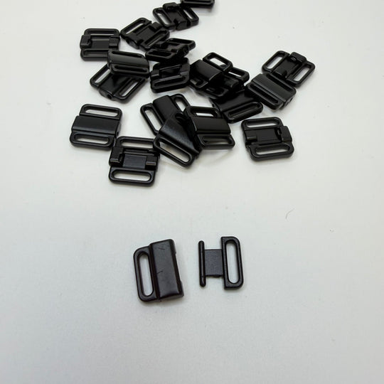 Bra Clasp - 10MM Metal - Black - 20 Pack - True Deadstock supplies Fabric by private - Sustainable Textile | FABCYCLE
