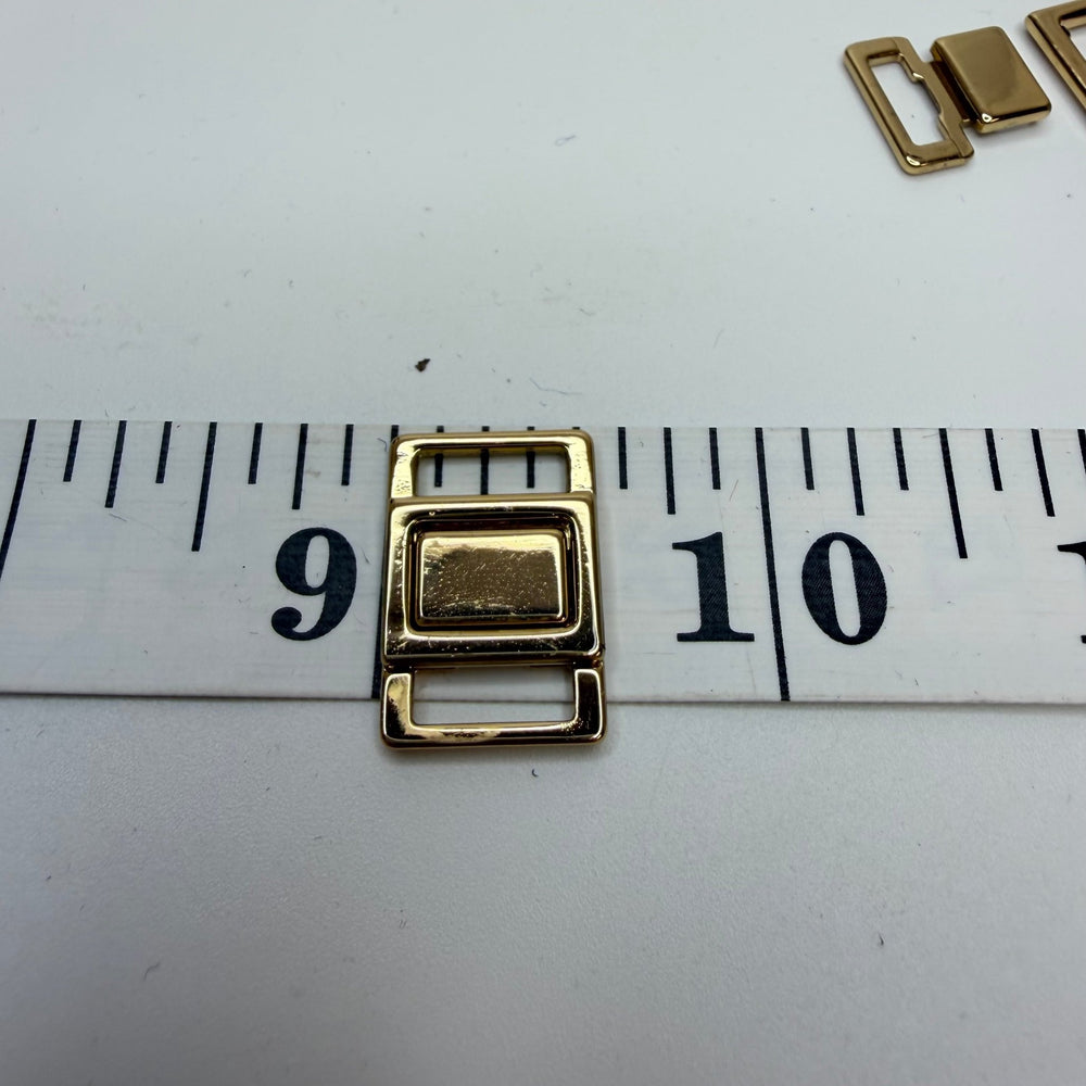 Bra Clasp - 10MM Metal - Gold - 20 Pack - True Deadstock supplies Fabric by private - Sustainable Textile | FABCYCLE