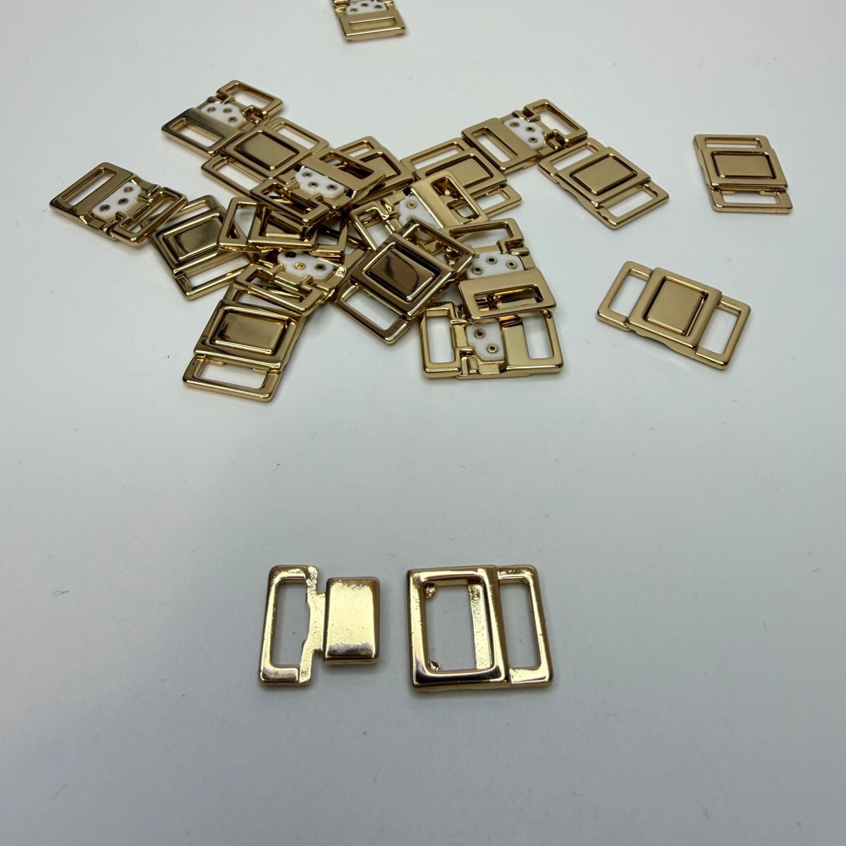 Bra Clasp - 10MM Metal - Gold - 20 Pack - True Deadstock supplies Fabric by private - Sustainable Textile | FABCYCLE