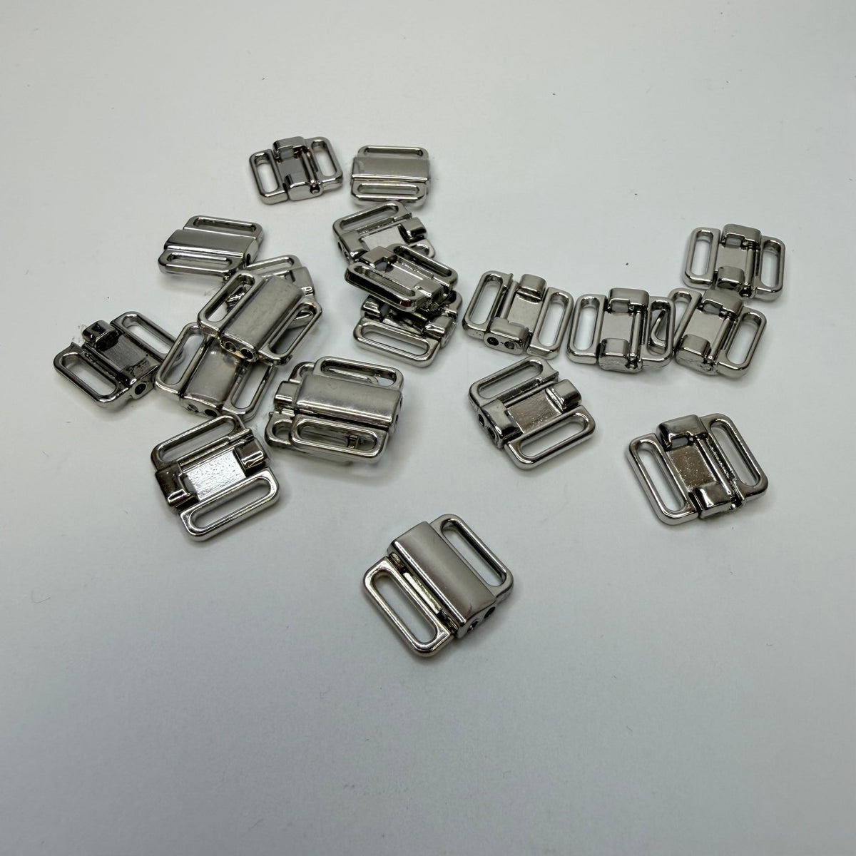Bra Clasp - 10MM Metal - Silver - 20 Pack - True Deadstock supplies Fabric by private - Sustainable Textile | FABCYCLE