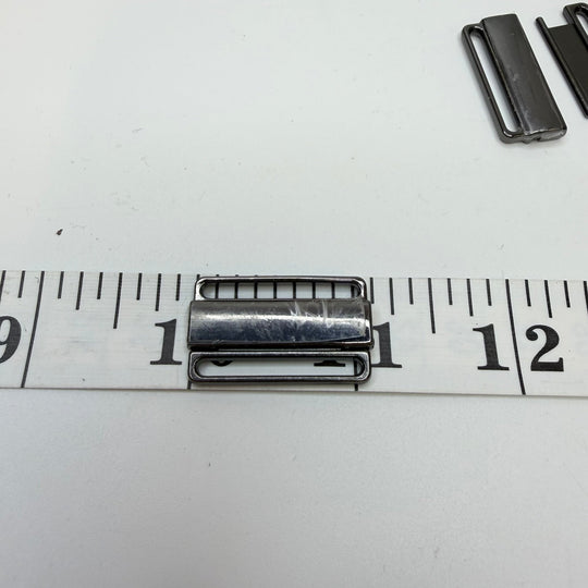Bra Clasp - 30MM Metal - Gunmetal - 10 Pack - True Deadstock supplies Fabric by private - Sustainable Textile | FABCYCLE