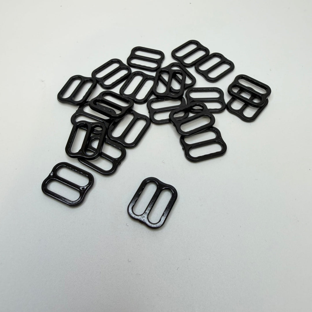 Bra Strap Slider - 10MM Metal - Black - 20 Pack - True Deadstock supplies Fabric by private - Sustainable Textile | FABCYCLE