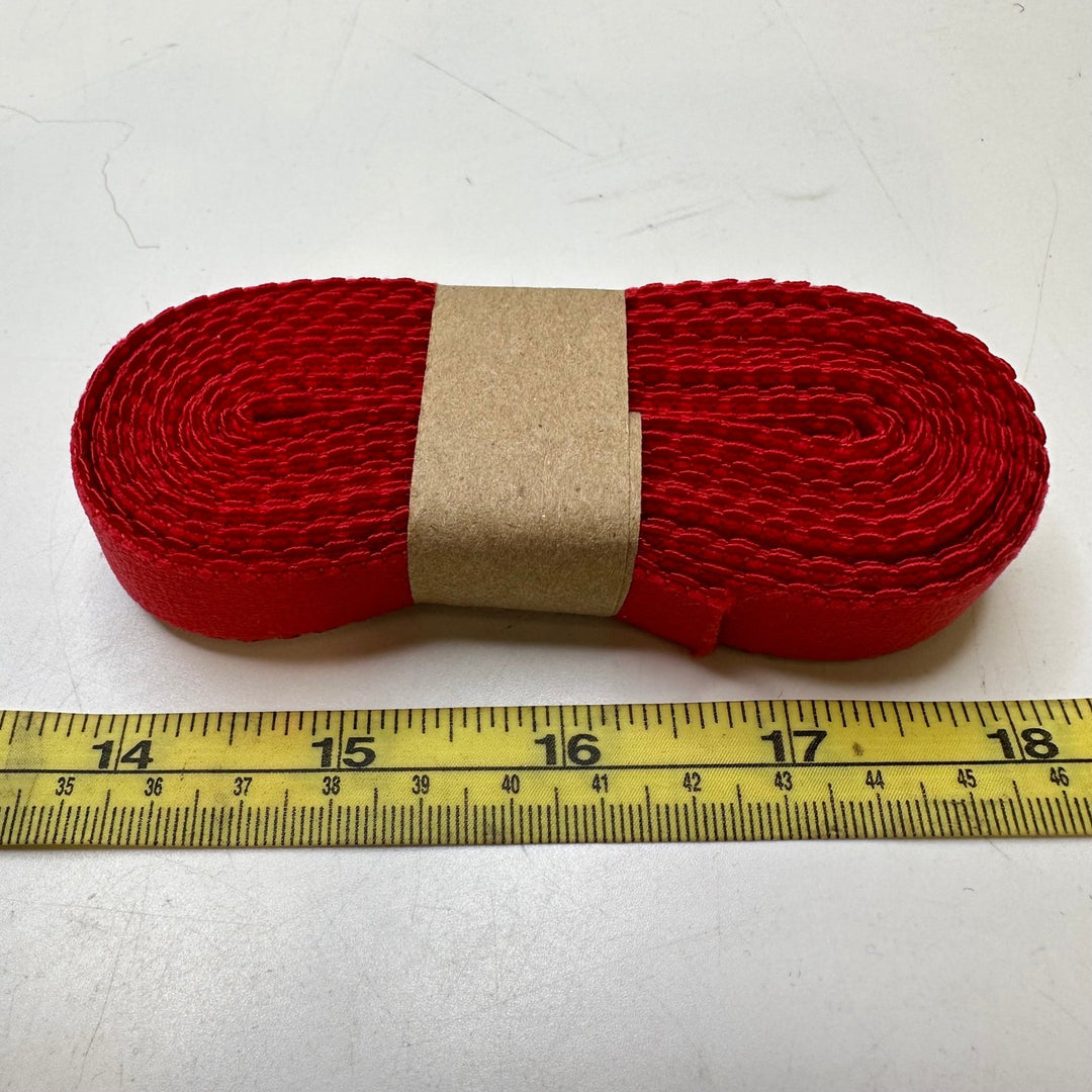 ¾" Braided Elastic - Red - 2.4M Bundle - True Deadstock supplies Fabric by private - Sustainable Textile | FABCYCLE