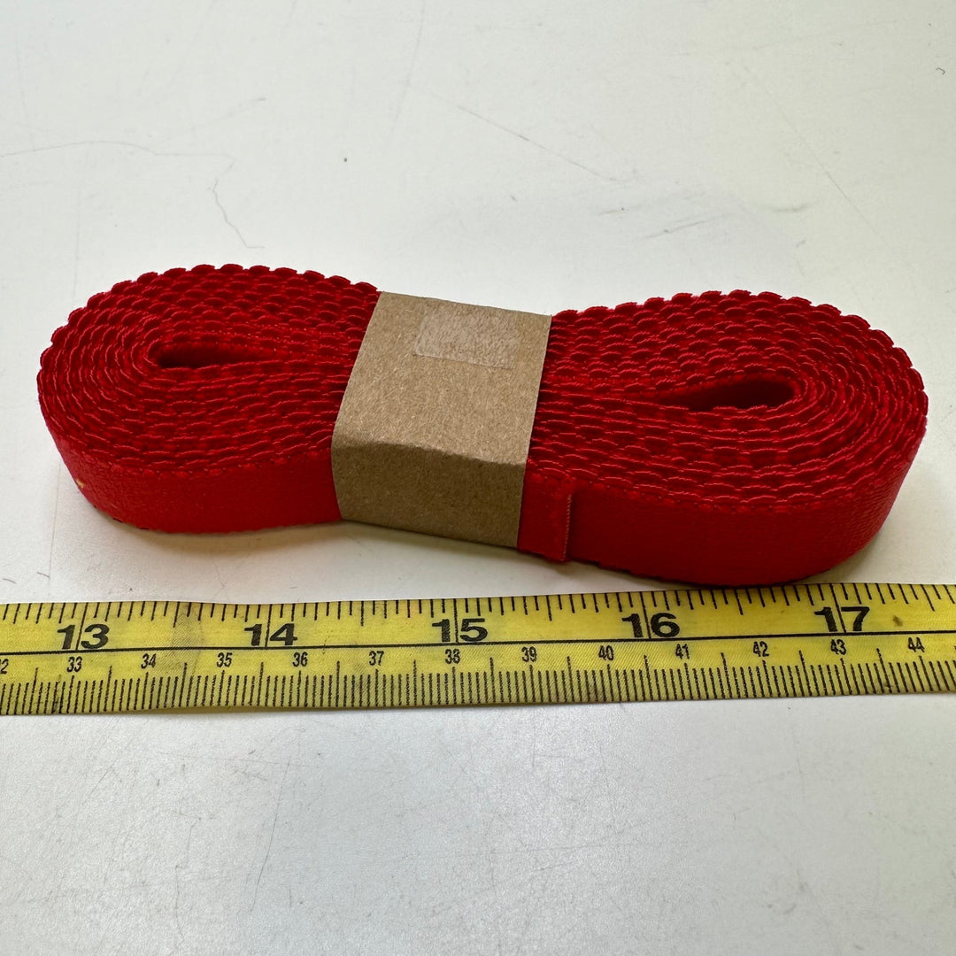 ¾" Braided Elastic - Red - 2M Bundle - True Deadstock supplies Fabric by private - Sustainable Textile | FABCYCLE