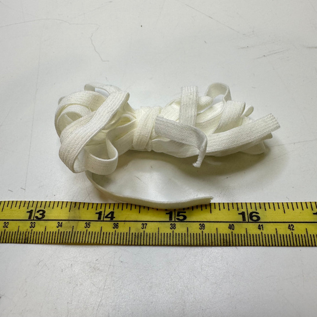 ¼" Braided Elastic - White - 2M Bundle - True Deadstock supplies Fabric by private - Sustainable Textile | FABCYCLE