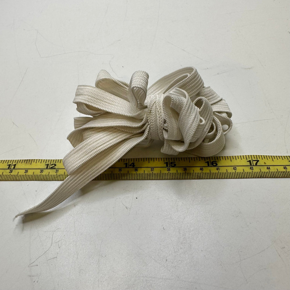 ⅜" Braided Elastic - White - 4M Bundle - True Deadstock supplies Fabric by private - Sustainable Textile | FABCYCLE