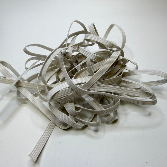 ¼" Braided Elastic - White - 6.5M Bundle - True Deadstock supplies Fabric by private - Sustainable Textile | FABCYCLE