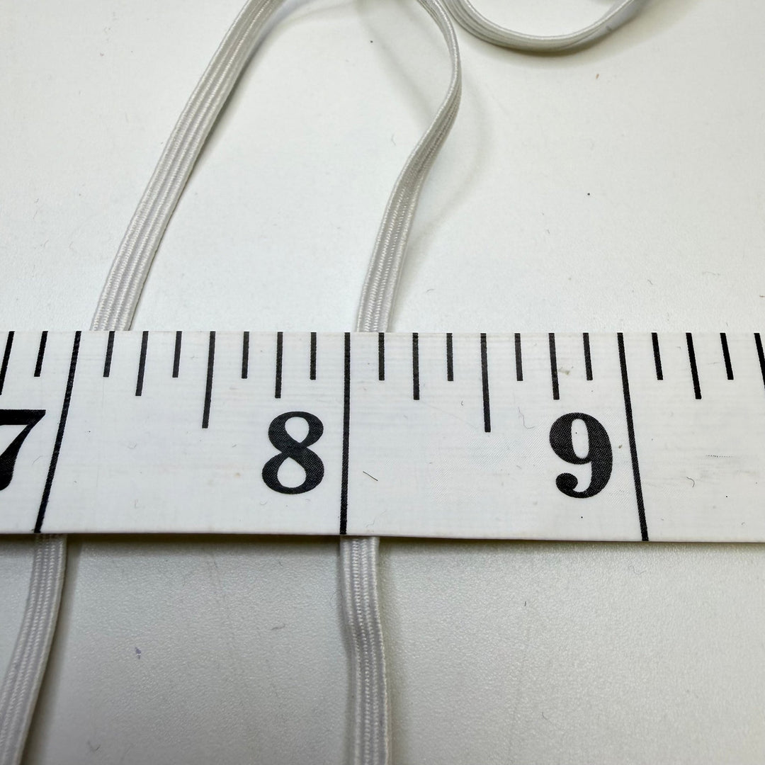 ¼" Braided Elastic - White - 7M Bundle - True Deadstock supplies Fabric by private - Sustainable Textile | FABCYCLE