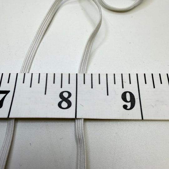 ¼" Braided Elastic - White - 7M Bundle - True Deadstock supplies Fabric by private - Sustainable Textile | FABCYCLE