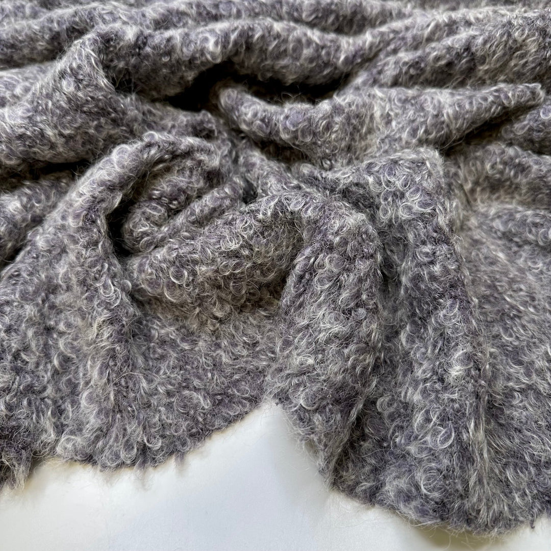 Brain Fog - Wool Blend Knit - Grey/Purple - 2.8M Bundle - True Deadstock fabric Fabric by private - Sustainable Textile | FABCYCLE