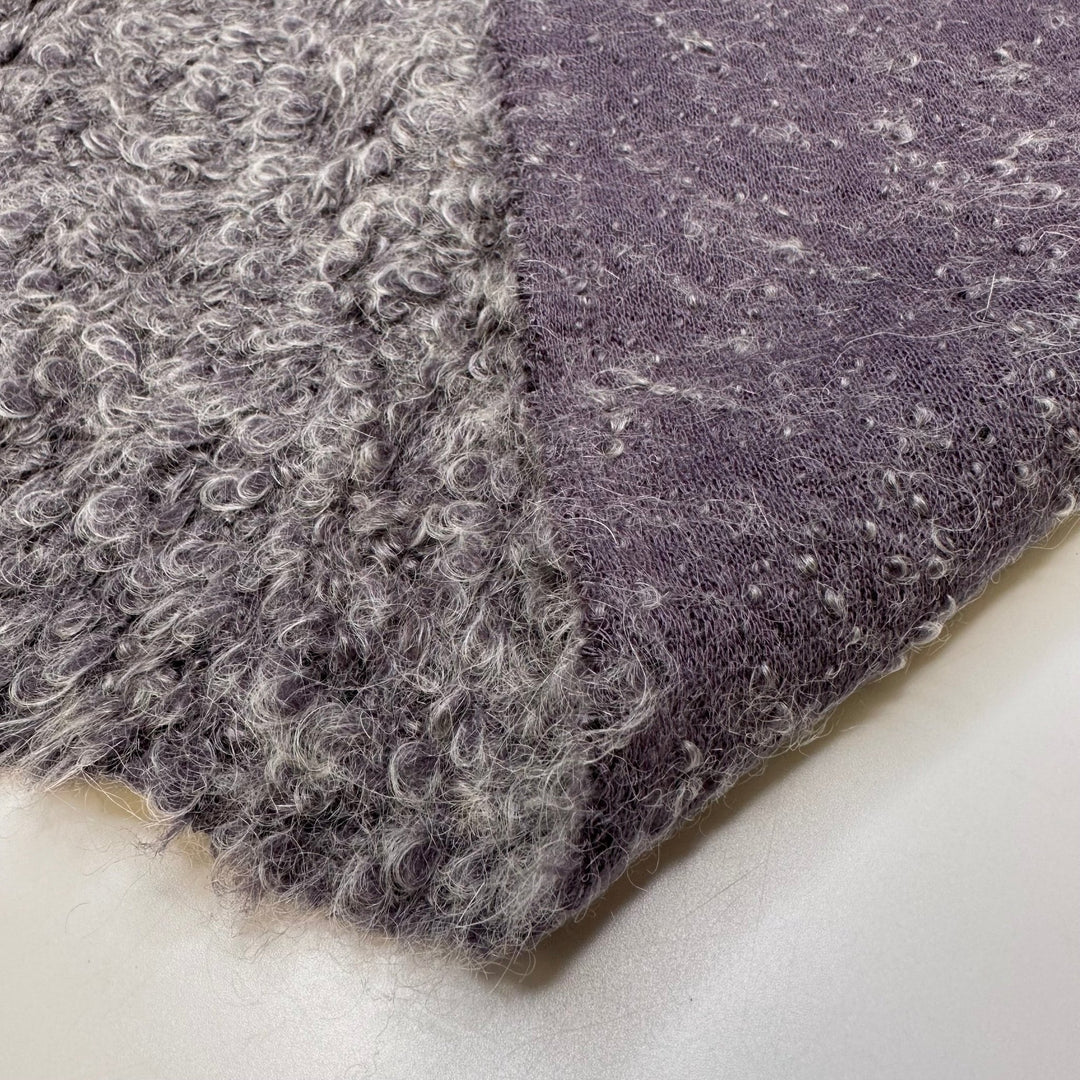 Brain Fog - Wool Blend Knit - Grey/Purple - 2.8M Bundle - True Deadstock fabric Fabric by private - Sustainable Textile | FABCYCLE