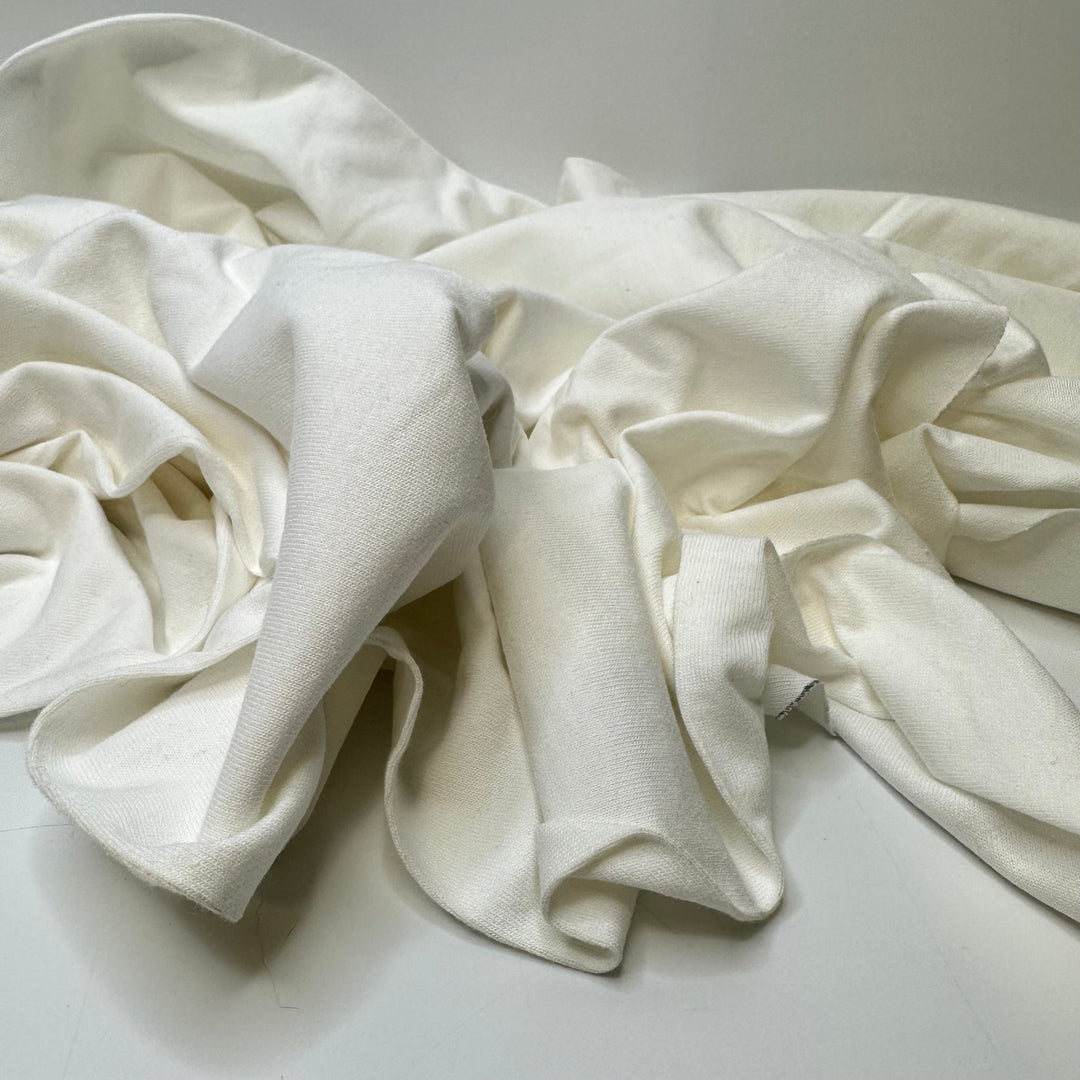 Brand New White Tee - Tubular Rib Knit Cotton Knit - White - 1.5M Bundle - True Deadstock fabric Fabric by private - Sustainable Textile | FABCYCLE