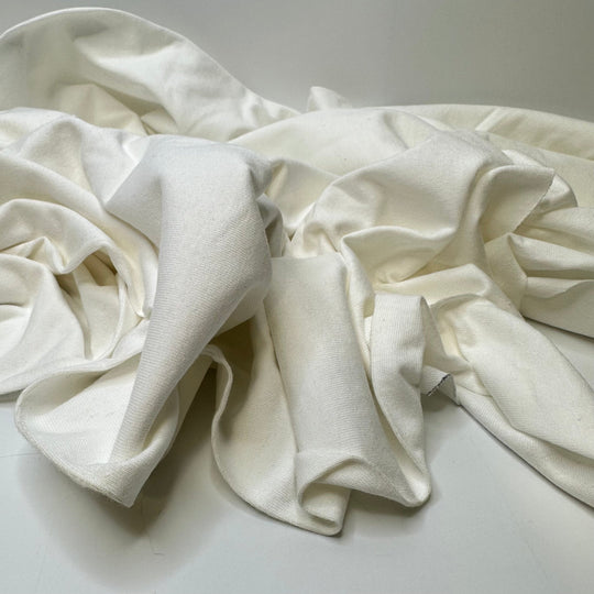 Brand New White Tee - Tubular Rib Knit Cotton Knit - White - 1.5M Bundle - True Deadstock fabric Fabric by private - Sustainable Textile | FABCYCLE