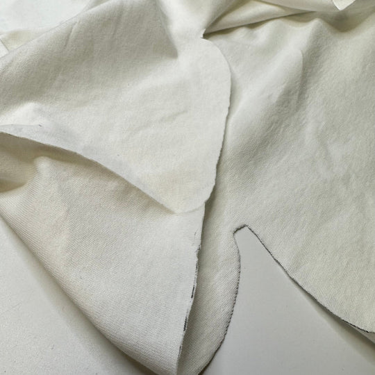 Brand New White Tee - Tubular Rib Knit Cotton Knit - White - 1.5M Bundle - True Deadstock fabric Fabric by private - Sustainable Textile | FABCYCLE