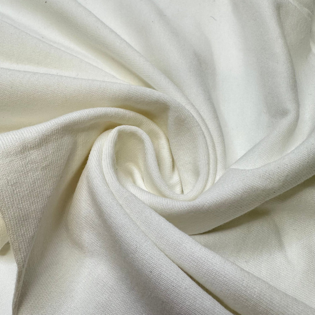 Brand New White Tee - Tubular Rib Knit Cotton Knit - White - 1.5M Bundle - True Deadstock fabric Fabric by private - Sustainable Textile | FABCYCLE