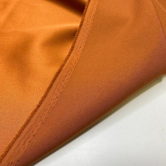 Brass Candle Sticks - Satin Poly/Spandex Woven - Copper - 1.25M Bundle - True Deadstock fabric Fabric by private - Sustainable Textile | FABCYCLE