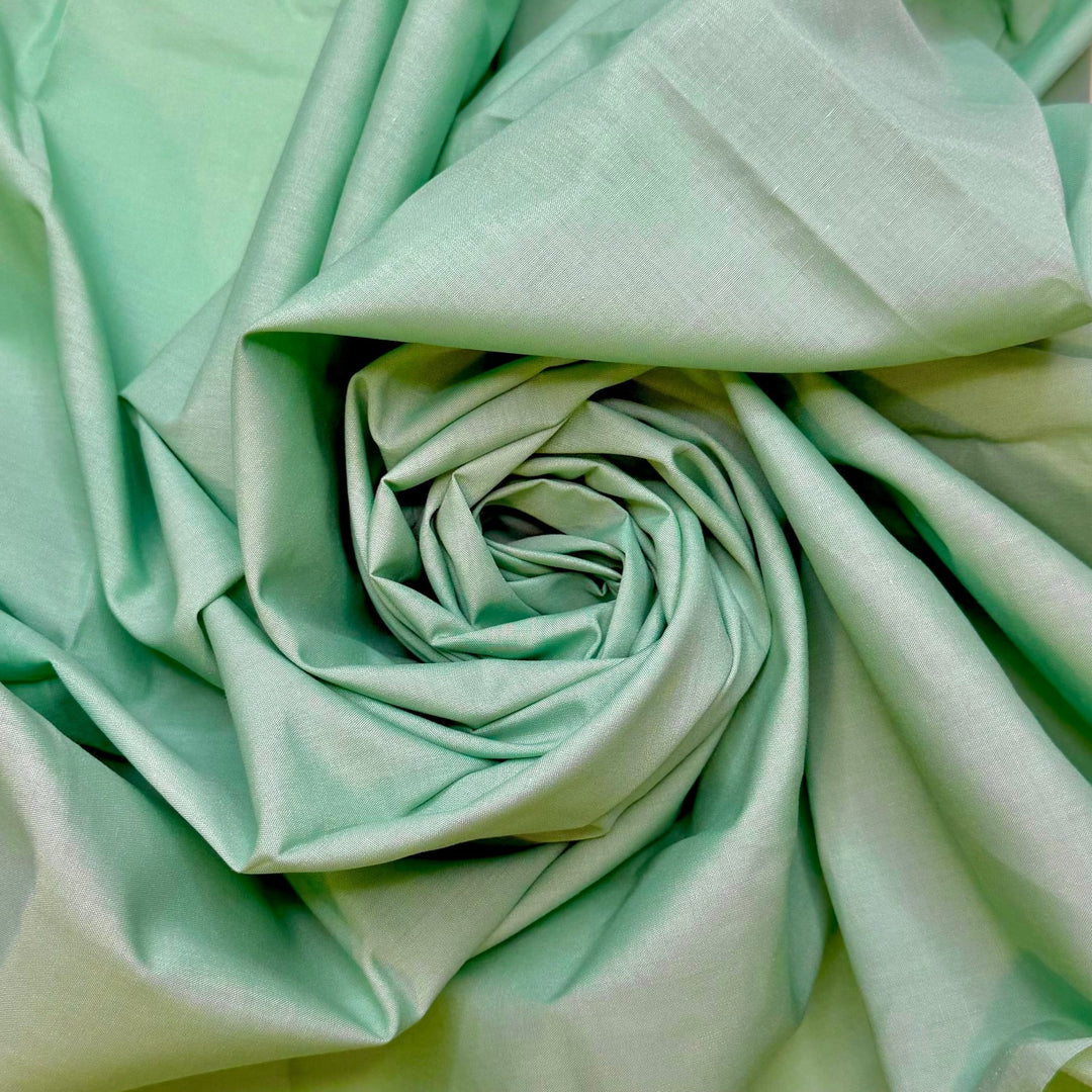 Breathing Exercises - Cotton Woven - Light Green - 1.5M Bundle - True Deadstock fabric Fabric by private - Sustainable Textile | FABCYCLE