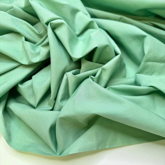 Breathing Exercises - Cotton Woven - Light Green - 1.5M Bundle - True Deadstock fabric Fabric by private - Sustainable Textile | FABCYCLE