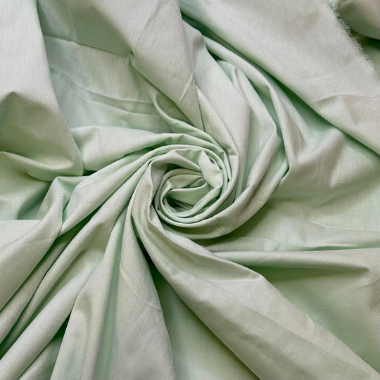 Breathing The Fresh Air - Cotton Blend Woven - Light Green - 2.9M Bundle - True Deadstock fabric Fabric by private - Sustainable Textile | FABCYCLE