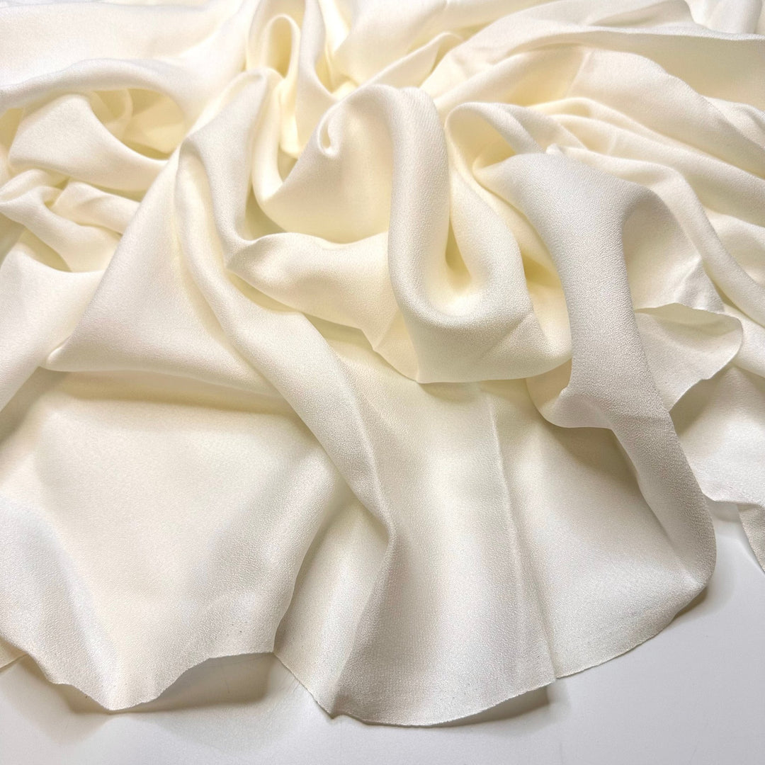 Bridal Collections - Crepe Cotton Woven - Light Cream - 2.45M Bundle - True Deadstock fabric Fabric by private - Sustainable Textile | FABCYCLE
