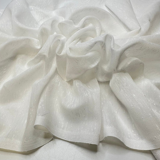 Bridal Suit - Polyester Blend Woven - White - 2.1M Bundle - True Deadstock fabric Fabric by private - Sustainable Textile | FABCYCLE