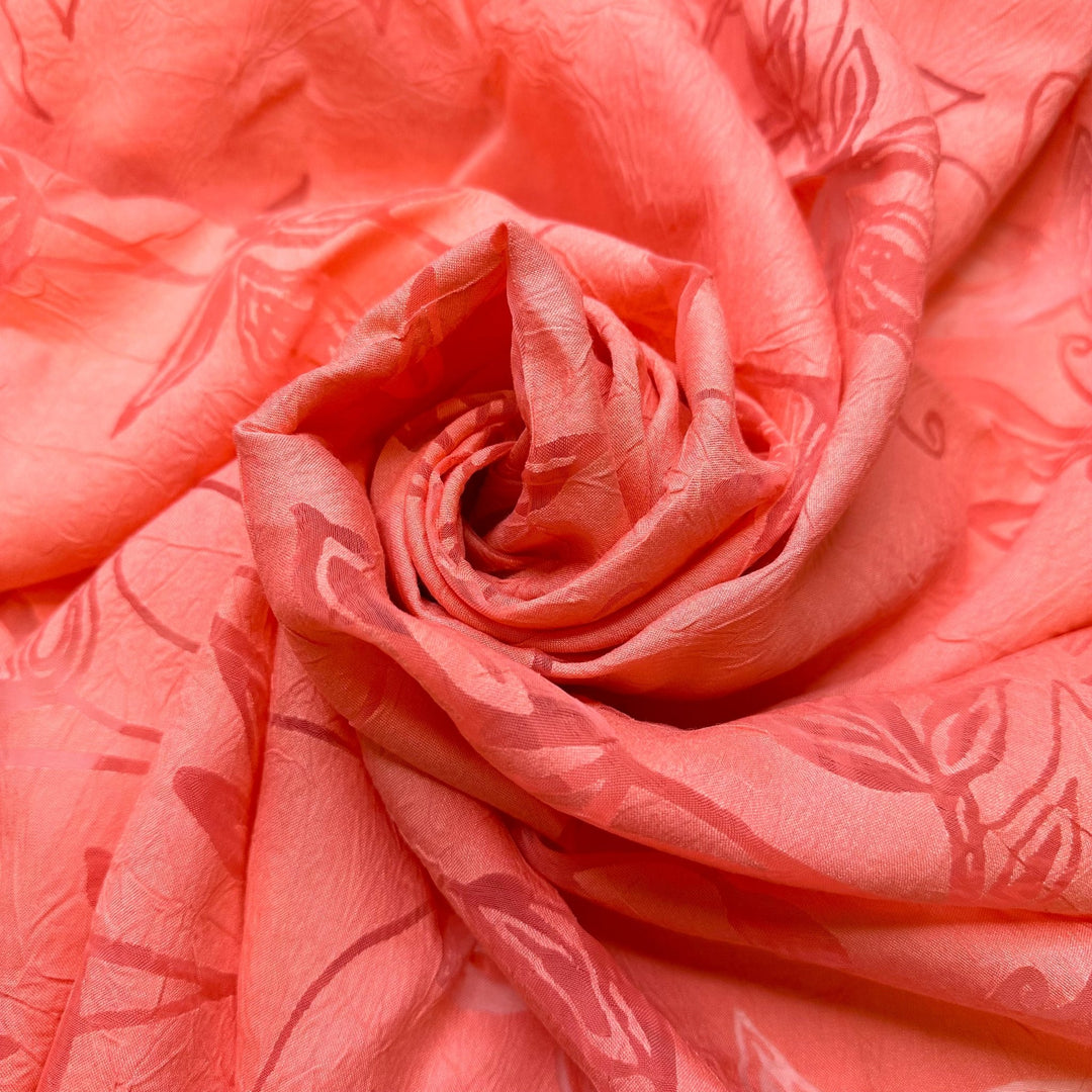 Bridesmaid 2 - Polyester Blend Woven - Pink Floral - 3.75M Bundle - True Deadstock fabric Fabric by private - Sustainable Textile | FABCYCLE