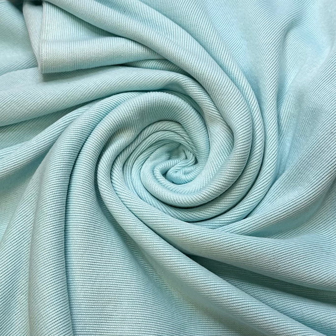 Bright Discolouration - Tubular Rib Knit Cotton Blend Knit - Light Blue - Bundles - True Deadstock fabric Fabric by private - Sustainable Textile | FABCYCLE