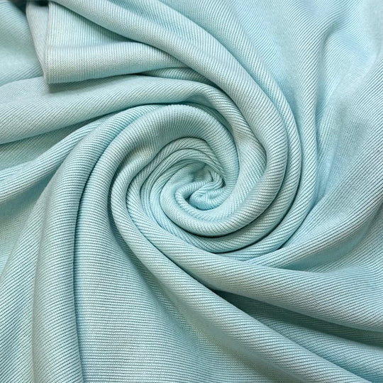 Bright Discolouration - Tubular Rib Knit Cotton Blend Knit - Light Blue - Bundles - True Deadstock fabric Fabric by private - Sustainable Textile | FABCYCLE