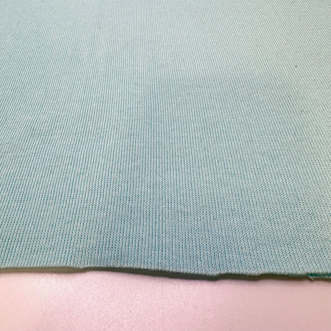 Bright Discolouration - Tubular Rib Knit Cotton Blend Knit - Light Blue - Bundles - True Deadstock fabric Fabric by private - Sustainable Textile | FABCYCLE