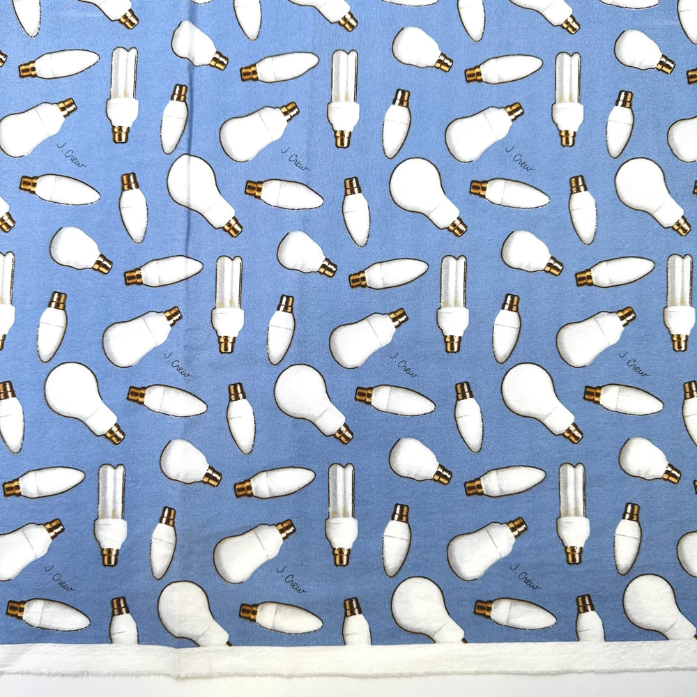 Bright Ideas - Cotton Woven - Light Blue Multi Lightbulbs - 2.1M Bundle - True Deadstock fabric Fabric by private - Sustainable Textile | FABCYCLE
