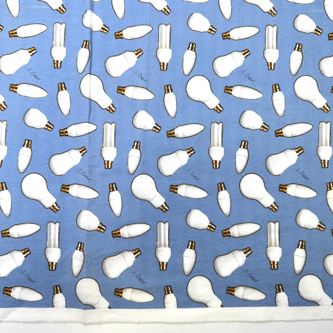 Bright Ideas - Cotton Woven - Light Blue Multi Lightbulbs - 2.1M Bundle - True Deadstock fabric Fabric by private - Sustainable Textile | FABCYCLE