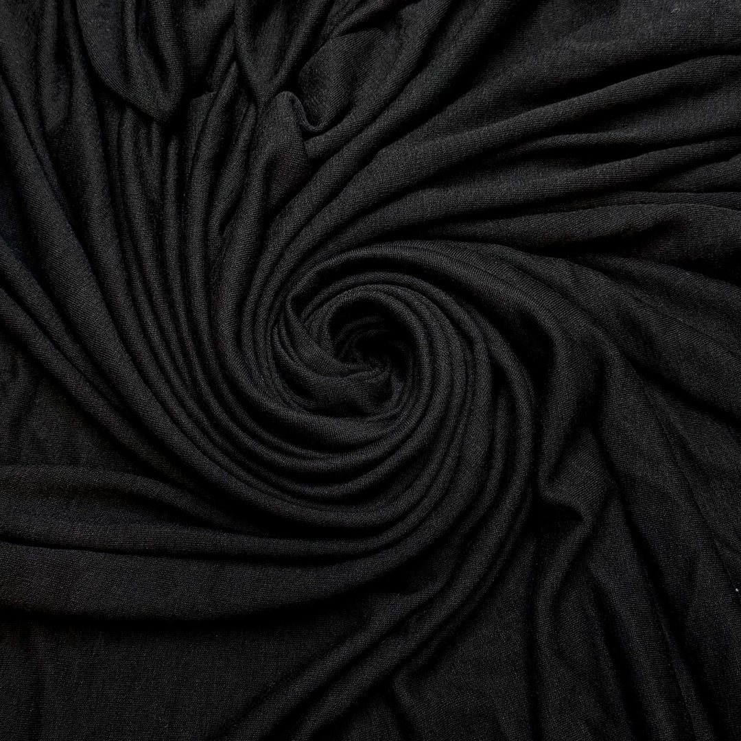 Brighter Days - Rib Knit Cotton Blend Knit - Black - 1.3M Bundle - True Deadstock fabric Fabric by private - Sustainable Textile | FABCYCLE