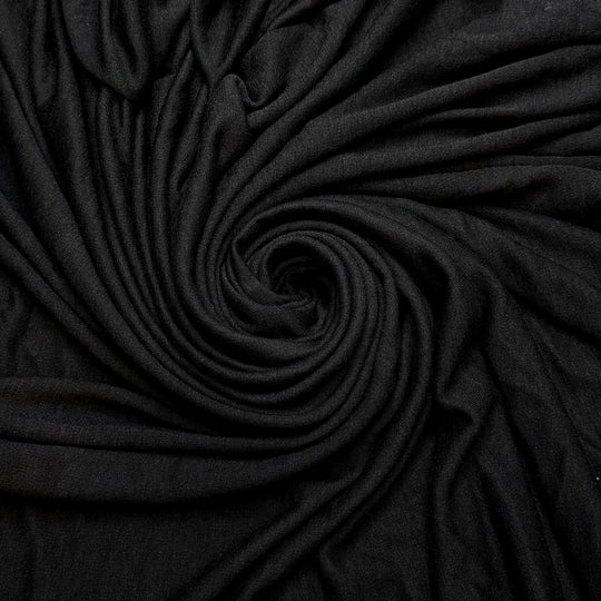 Brighter Days - Rib Knit Cotton Blend Knit - Black - 1.3M Bundle - True Deadstock fabric Fabric by private - Sustainable Textile | FABCYCLE